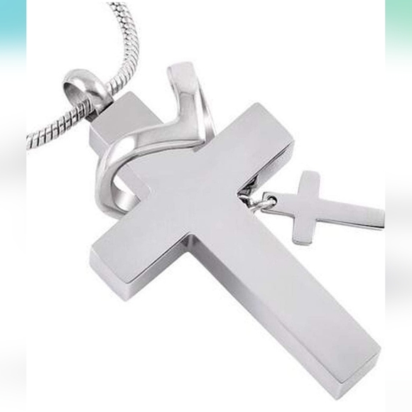 Celtic Knot Claddagh Scarf Cross Memorial Cremation Jewelry Urn Necklace - Picture 6 of 6